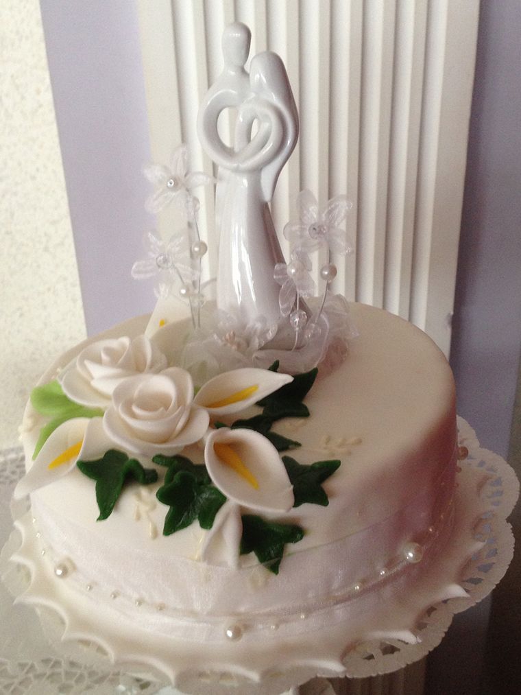 Hochzeitstorte mit Dekor