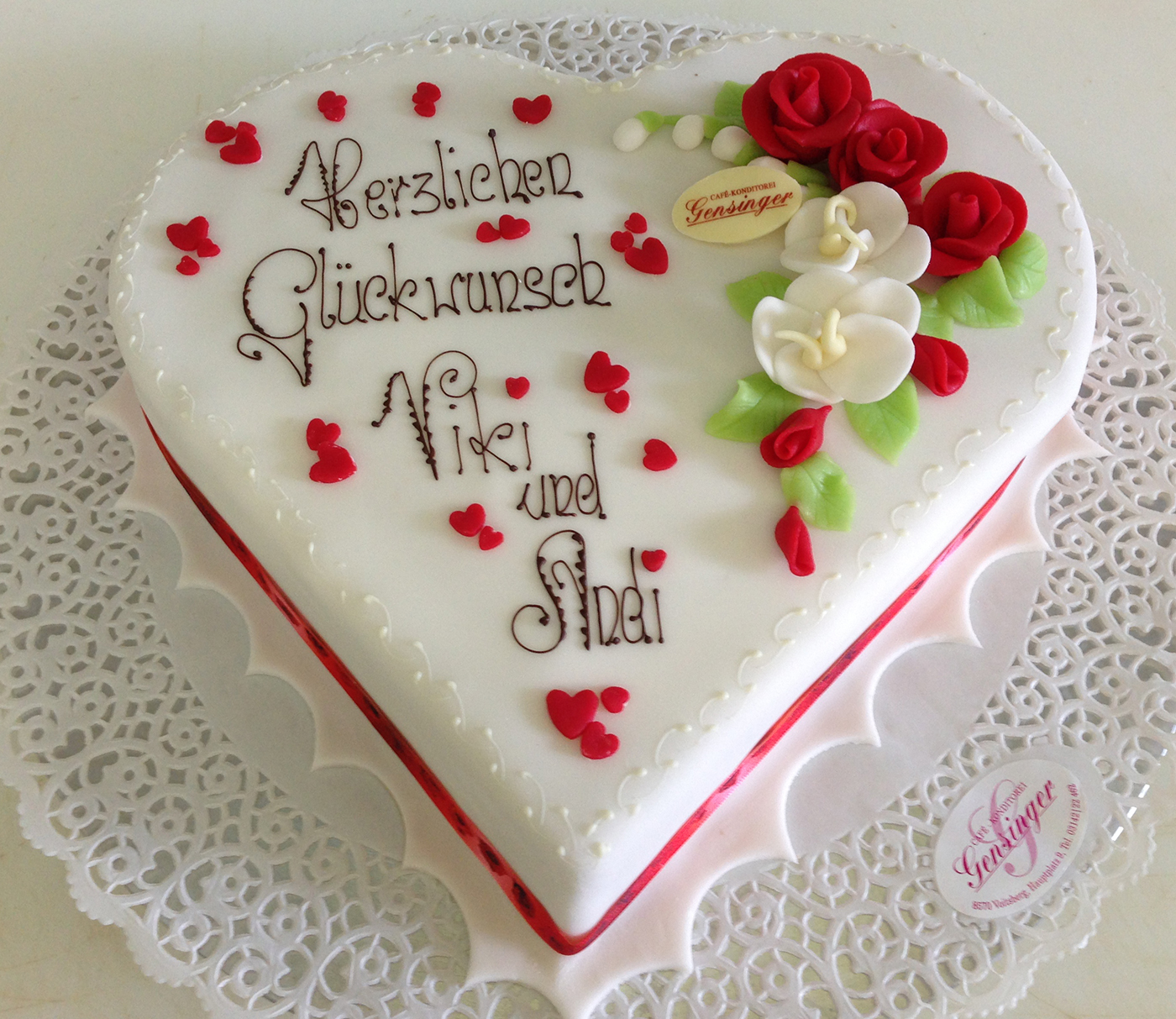 Torte in Herzform